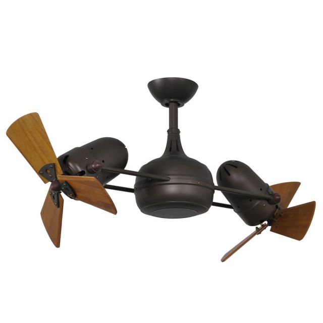 Matthews Fan Company DG-TB-WD Dagny 41 Inch Dual Rotational Ceiling Fan With Wood Blades In Textured Bronze