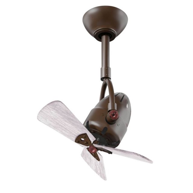 Matthews Fan Company DI-TB-WDBW Diane 16 inch 3 Blade Directional Ceiling Fan in Textured Bronze with Barnwood Tone Blade