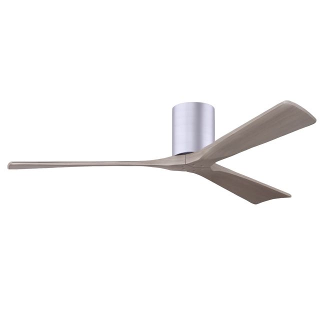 Matthews Fan Company IR3H-BN-GA-60 Irene 60 inch 3 Blade Paddle Flush Mounted Ceiling Fan in Brushed Nickel with Gray Ash Blades
