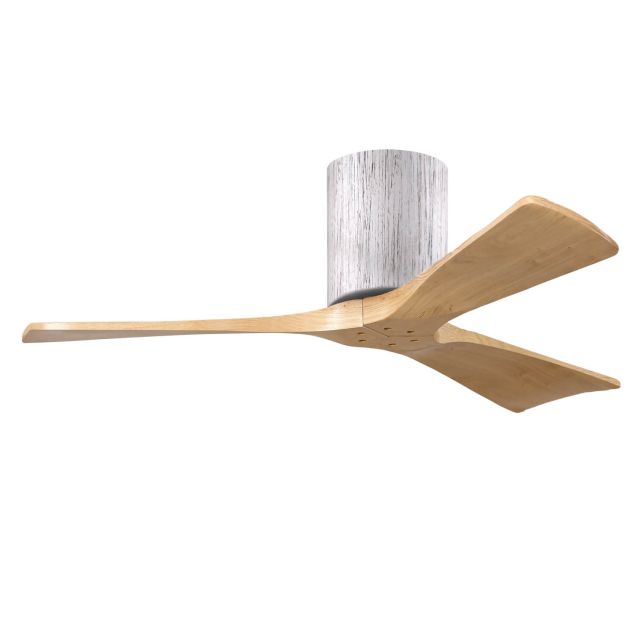 Matthews Fan Company Irene 42 inch 3 Blade Paddle Flush Mounted Ceiling Fan in Barn Wood with Light Maple Blades IR3H-BW-LM-42