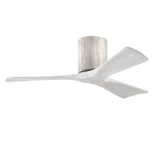 Matthews Fan Company IR3H-BW-MWH-42 Irene 42 inch 3 Blade Paddle Flush Mounted Ceiling Fan in Barnwood with Matte White Blade