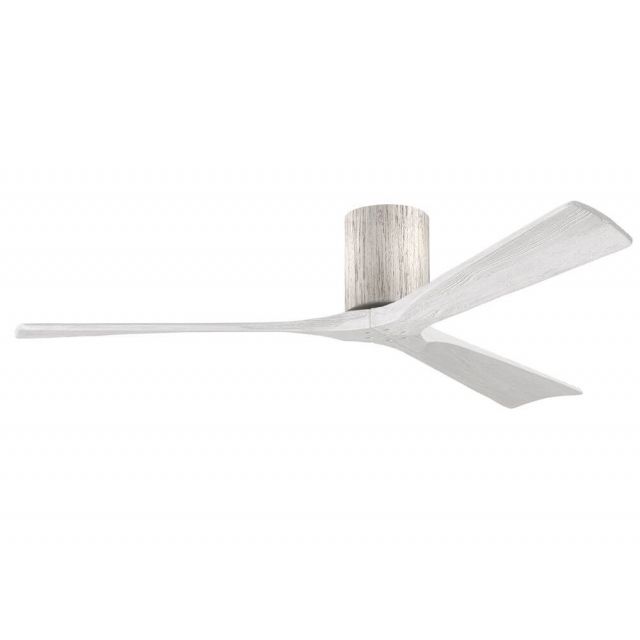 Matthews Fan Company Irene 60 inch 3 Blade Paddle Flush Mounted Ceiling Fan in Barnwood with Matte White Blade IR3H-BW-MWH-60