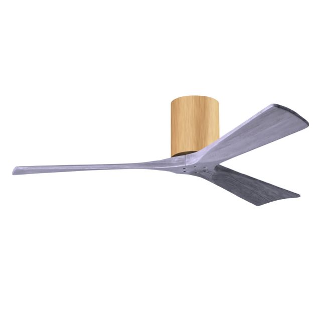 Matthews Fan Company IR3H-LM-BW-52 Irene 52 inch 3 Blade Paddle Flush Mounted Ceiling Fan in Light Maple with Barn Wood Blades