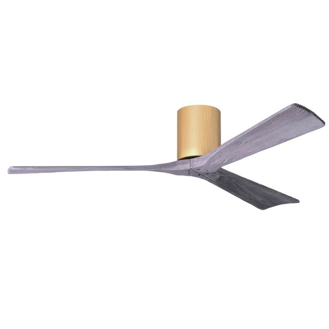 Matthews Fan Company Irene 60 inch 3 Blade Paddle Flush Mounted Ceiling Fan in Light Maple with Barn Wood Blades IR3H-LM-BW-60