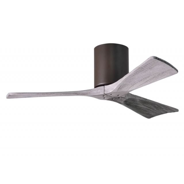 Matthews Fan Company IR3H-TB-BW-42 Irene 42 Inch Paddle Flush Mounted Ceiling Fan In Textured Bronze With 3 Barnwood Tone Blade