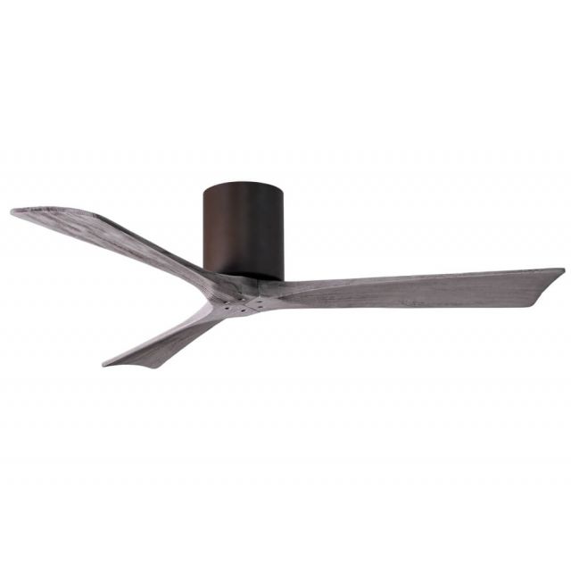 Matthews Fan Company IR3H-TB-BW-52 Irene 52 Inch Paddle Flush Mounted Ceiling Fan In Textured Bronze With 3 Barnwood Tone Blade