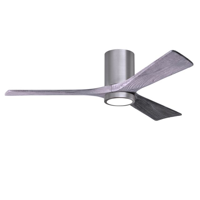 Matthews Fan Company IR3HLK-BP-BW-52 Irene 52 inch 3 Blade LED Paddle Flush Mounted Ceiling Fan in Brushed Pewter with Barn Wood Blades