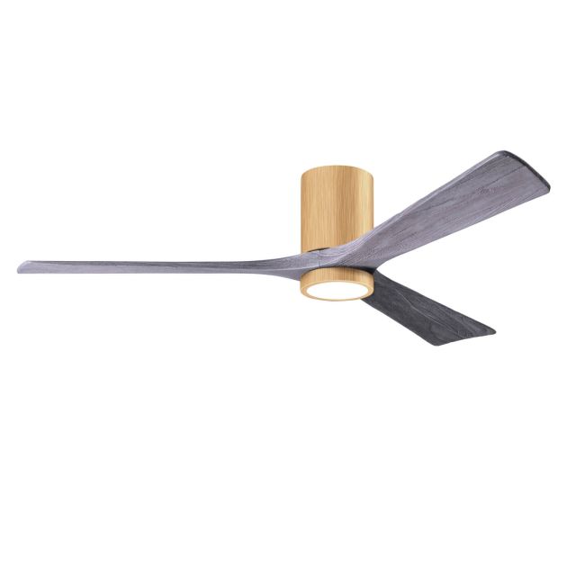 Matthews Fan Company IR3HLK-LM-BW-60 Irene 60 inch 3 Blade LED Paddle Flush Mounted Ceiling Fan in Light Maple with Barn Wood Blades