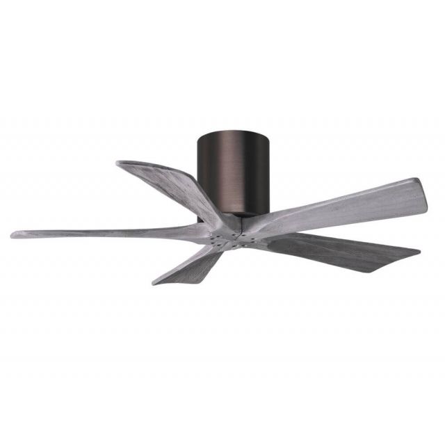 Matthews Fan Company IR5H-BB-BW-42 Irene 42 inch 5 Blade Paddle Flush Mounted Ceiling Fan in Brushed Bronze with Barnwood Blade