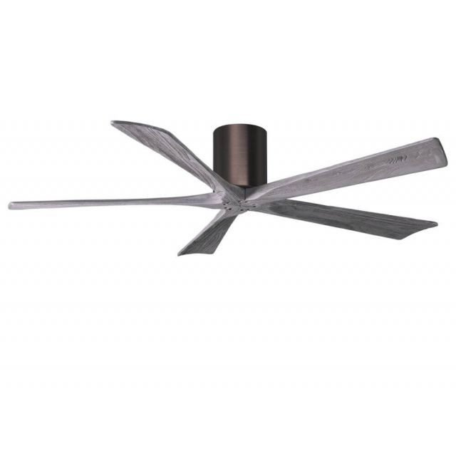 Matthews Fan Company Irene 60 inch 5 Blade Paddle Flush Mounted Ceiling Fan in Brushed Bronze with Barnwood Blade IR5H-BB-BW-60