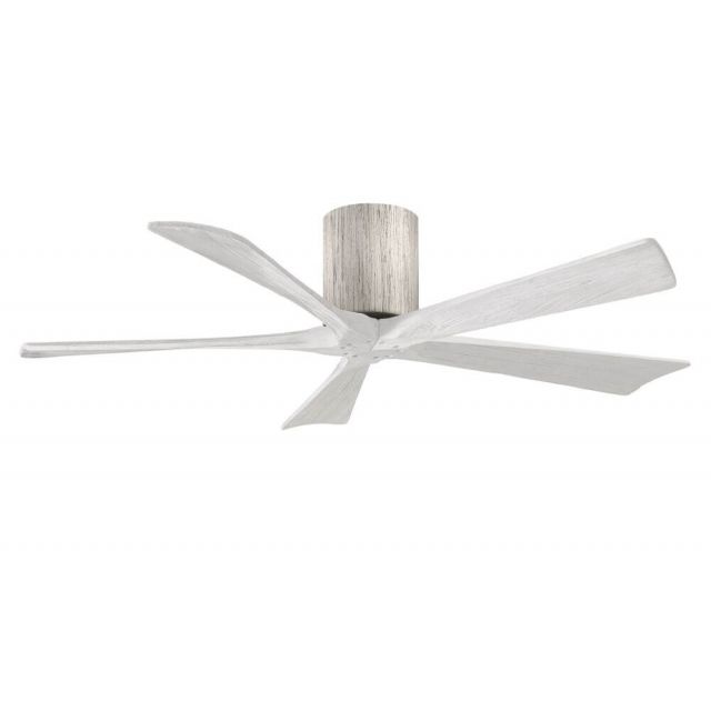 Matthews Fan Company IR5H-BW-MWH-52 Irene 52 inch 5 Blade Paddle Flush Mounted Ceiling Fan in Barnwood with Matte White Blade
