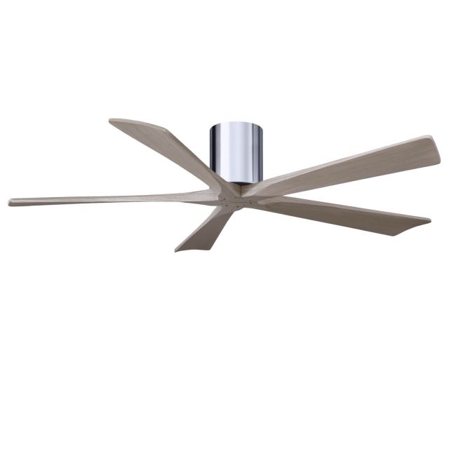 Matthews Fan Company IR5H-CR-GA-60 Irene 60 inch 5 Blade Paddle Flush Mounted Ceiling Fan in Polished Chrome with Gray Ash Blades