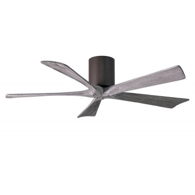 Matthews Fan Company IR5H-TB-BW-52 Irene 52 inch 5 Blade Paddle Flush Mounted Ceiling Fan in Textured Bronze with Barnwood Blade