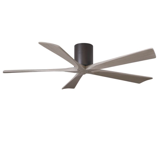 Matthews Fan Company IR5H-TB-GA-60 Irene 60 inch 5 Blade Paddle Flush Mounted Ceiling Fan in Textured Bronze with Gray Ash Blades