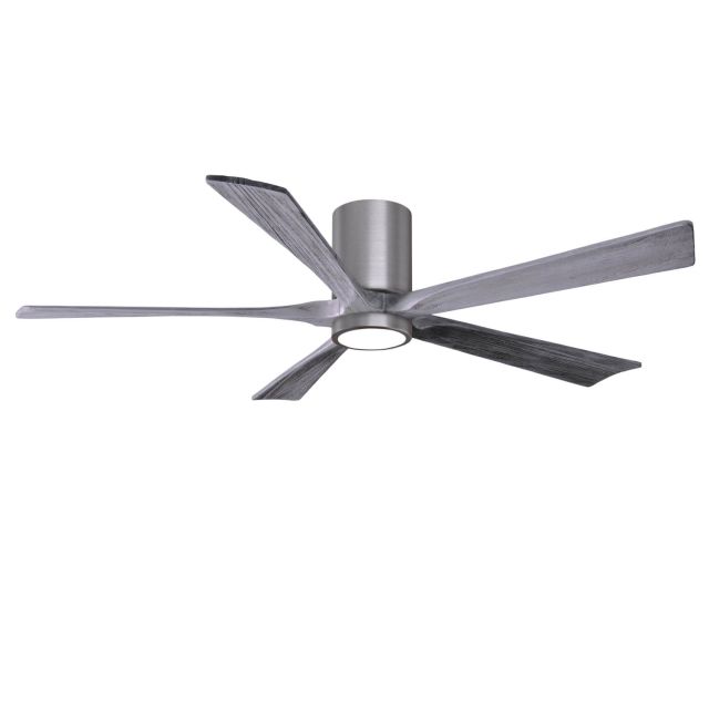 Matthews Fan Company IR5HLK-BP-BW-60 Irene 60 inch 5 Blade LED Paddle Flush Mounted Ceiling Fan in Brushed Pewter with Barn Wood Blades