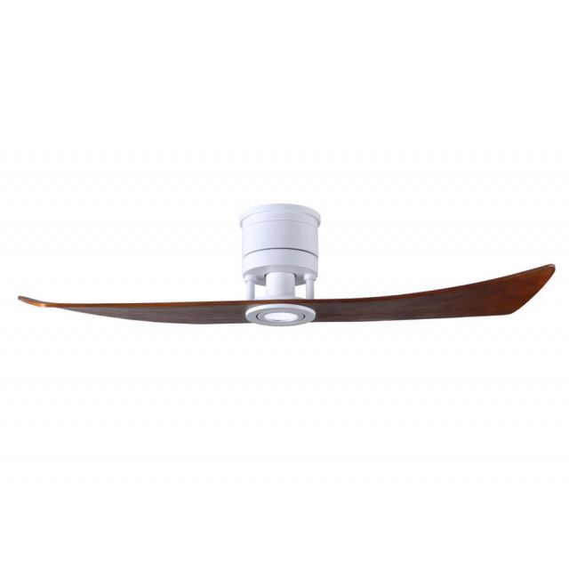 Matthews Fan Company Lindsay 52 inch 2 Blade LED Ceiling Fan in Matte White with Walnut Blade LW-MWH-WA