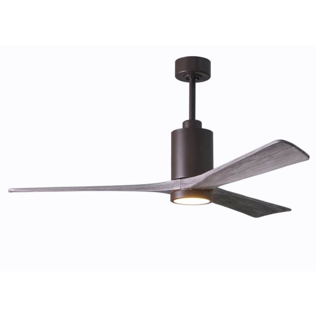 Matthews Fan Company Patricia LED Light 60 Inch Paddle Outdoor Ceiling Fan In Textured Bronze 3 Barnwood Tone Blade - PA3-TB-BW-60