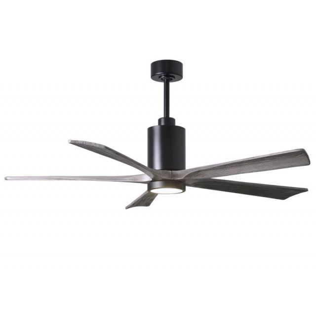 Matthews Fan Company PA5-BK-BW-60 Patricia 60 inch 5 Blade LED Outdoor Ceiling Fan in Matte Black with Barnwood Blade