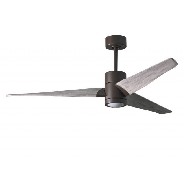 Matthews Fan Company SJ-TB-BW-60 Super Janet LED Light 60 Inch Paddle Outdoor Ceiling Fan In Textured Bronze With 3 Barn Wood Blade