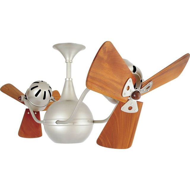 Matthews Fan Company VB-BN-WD Vent-Bettina 44 inch 6 Blade Rotational Ceiling Fan in Brushed Nickel with Mahogany Blade