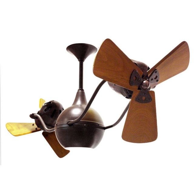 Matthews Fan Company VB-BZZT-WD Vent-Bettina 44 inch 6 Blade Rotational Ceiling Fan in Bronzette with Mahogany Blade
