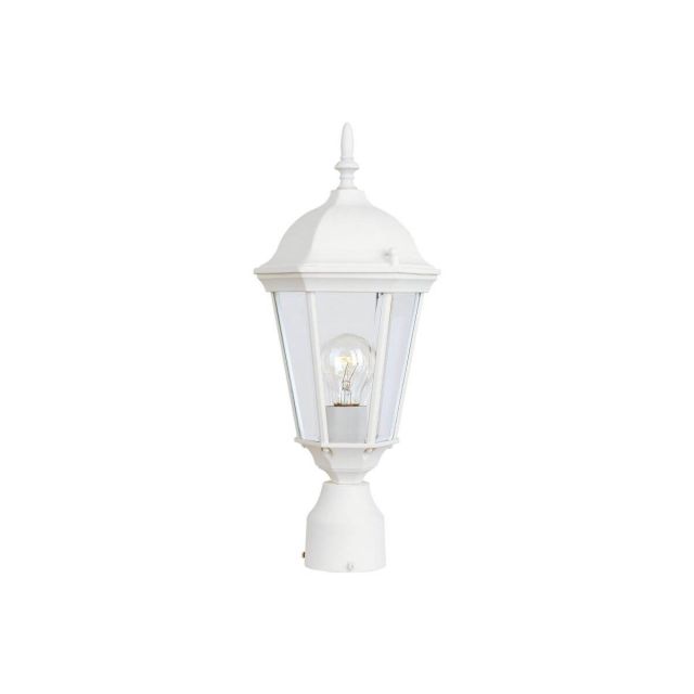 Maxim Lighting Westlake 1 Light 19 inch Tall Outdoor Pole-Post Lantern in White with Clear Glass 1001WT