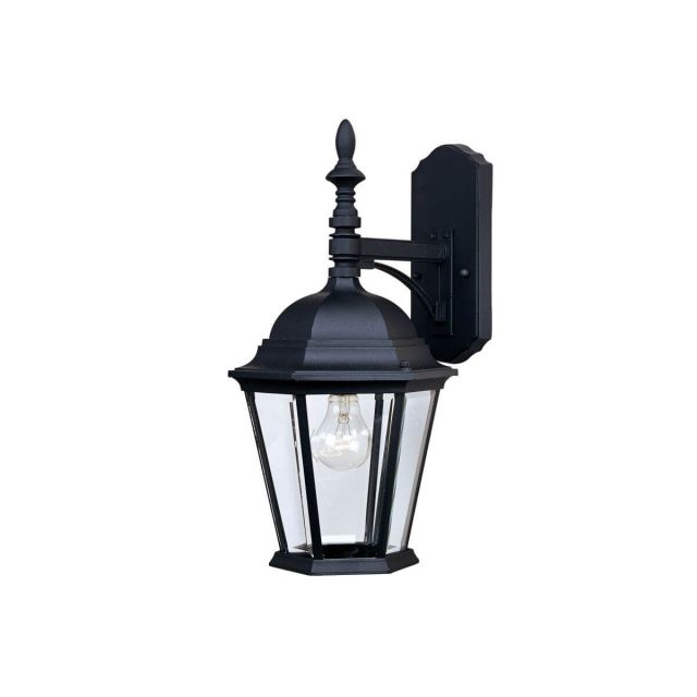 Maxim Lighting Westlake 1 Light 19 inch Tall Outdoor Wall Lantern in Black with Clear Glass 1004BK