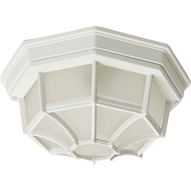 Maxim Lighting 1020WT Crown Hill 2 Light 11 inch Outdoor Flush Mount in White with Frosted Glass