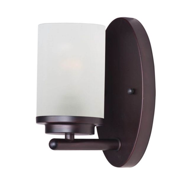 Maxim Lighting 10211FTOI Corona 1 Light 5 inch Bath Vanity in Oil Rubbed Bronze with Frosted Glass