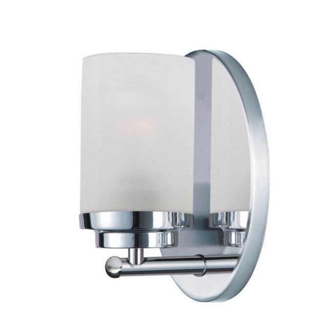 Maxim Lighting 10211FTPC Corona 1 Light 5 inch Bath Vanity in Polished Chrome with Frosted Glass