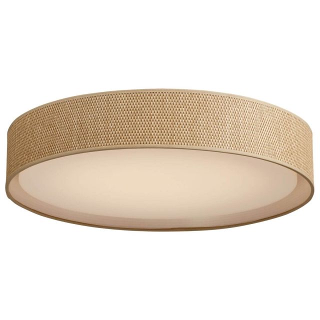 Maxim Lighting 10227GC Prime 25 inch LED Flush Mount with Grasscloth Fabric Shade