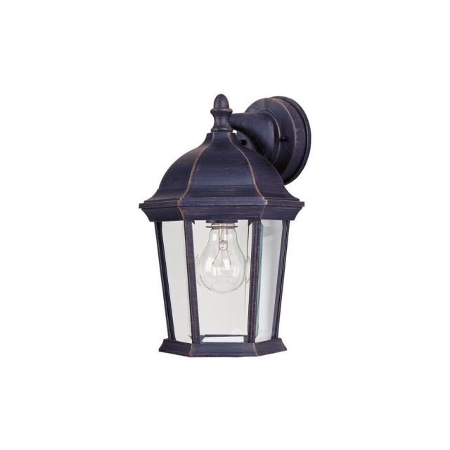 Maxim Lighting Builder Cast 1 Light 12 inch Tall Outdoor Wall Lantern in Empire Bronze with Clear Glass 1024EB