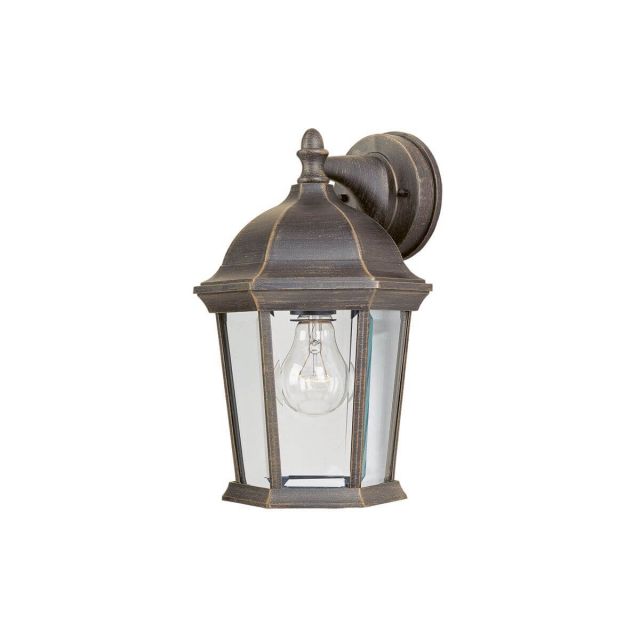 Maxim Lighting 1024RP Builder Cast 1 Light 12 inch Tall Outdoor Wall Lantern in Rust Patina with Clear Glass