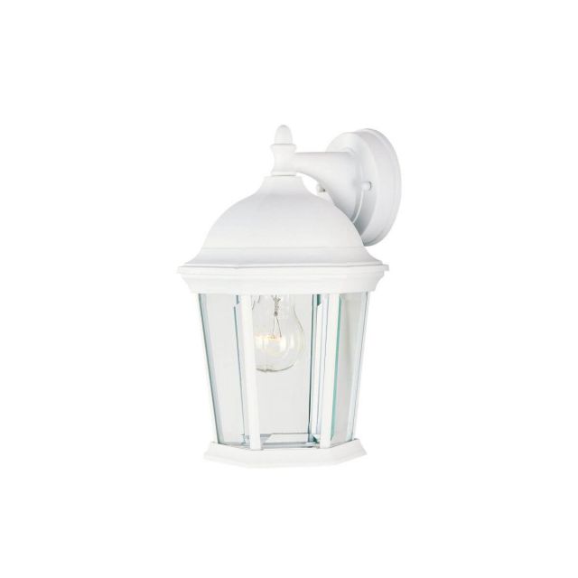Maxim Lighting 1024WT Builder Cast 1 Light 12 inch Tall Outdoor Wall Lantern in White with Clear Glass