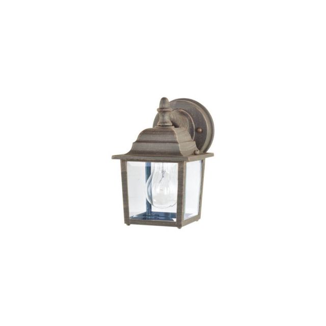 Maxim Lighting 1025RP Builder Cast 1 Light 9 inch Tall Outdoor Wall Lantern in Rust Patina with Clear Glass