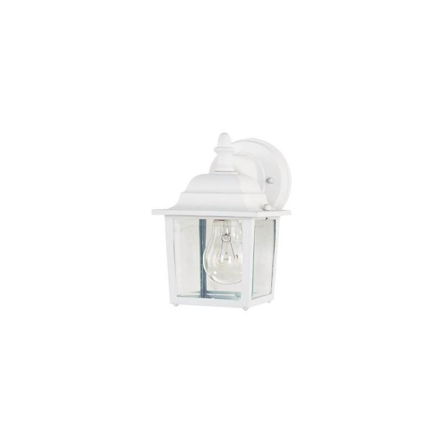 Maxim Lighting 1025WT Builder Cast 1 Light 9 inch Tall Outdoor Wall Lantern in White with Clear Glass