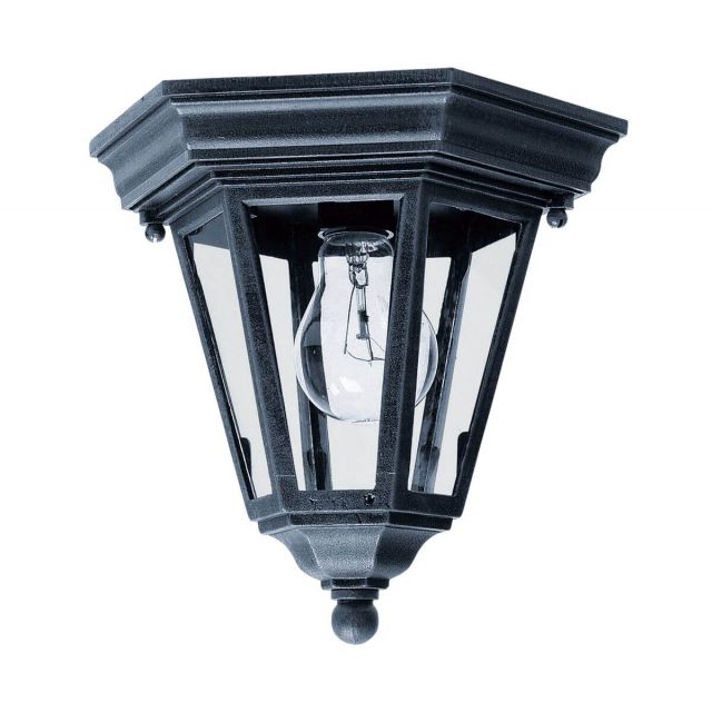 Maxim Lighting Westlake 1 Light 8 inch Outdoor Flush Mount in Black with Clear Glass 1027BK