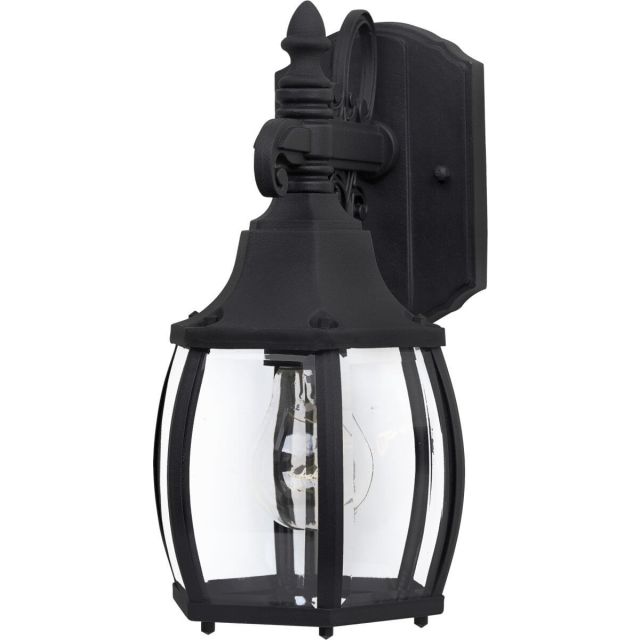 Maxim Lighting 1031BK Crown Hill 1 Light 12 inch Tall Outdoor Wall Lantern in Black with Clear Glass