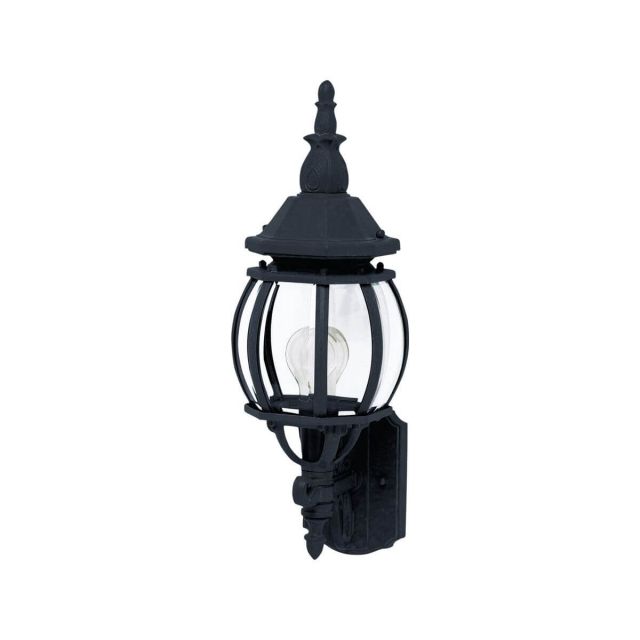 Maxim Lighting 1032BK Crown Hill 1 Light 18 inch Tall Outdoor Wall Lantern in Black with Clear Glass
