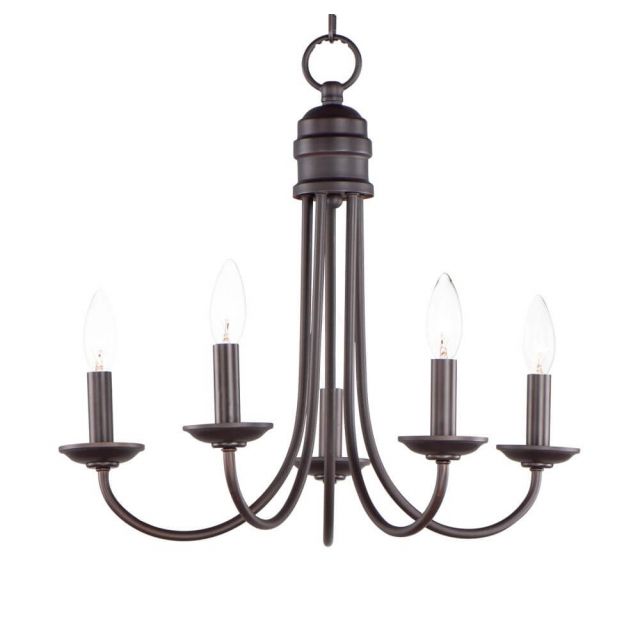 Maxim Lighting Logan 5 Light 21 Inch Candle Chandelier in Oil Rubbed Bronze 10345OI