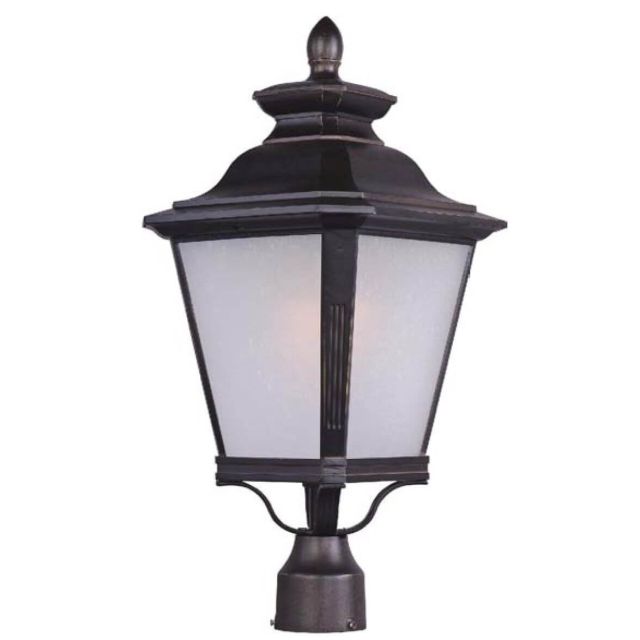 Maxim Lighting 1121FSBZ Knoxville 1 Light 23 inch Tall Outdoor Pole-Post Lantern in Bronze with Frosted Seedy Glass