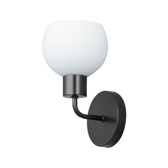 Maxim Lighting 11271SWBK Coraline 1 Light 11 inch Tall Wall Sconce in Black with Satin White Glass
