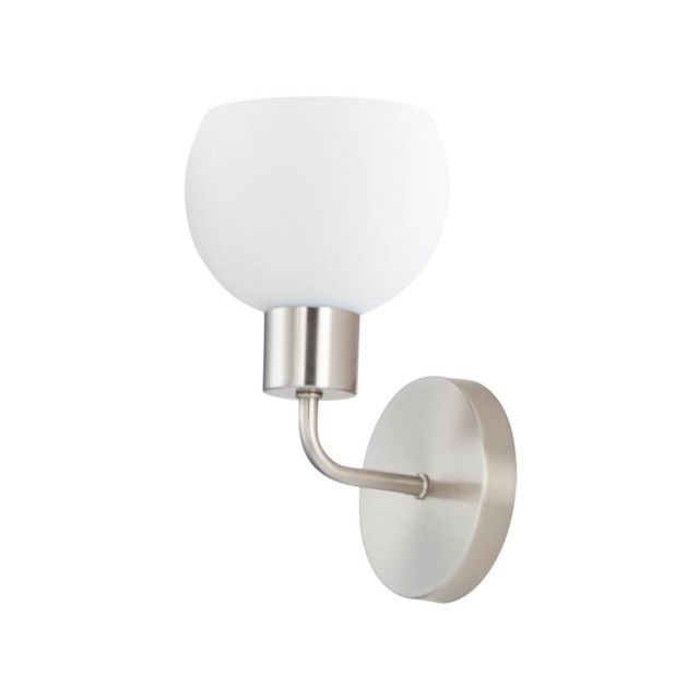 Maxim Lighting 11271SWSN Coraline 1 Light 11 inch Tall Wall Sconce in Satin Nickel with Satin White Glass