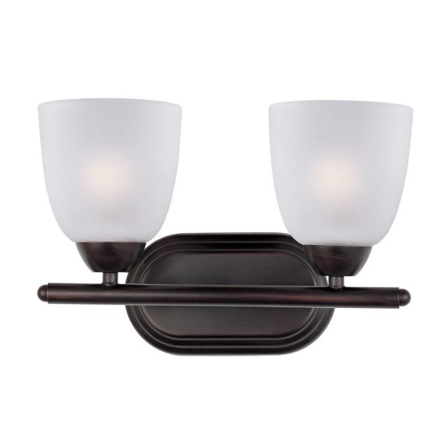 Maxim Lighting Axis 2 Light 13 inch Bath Vanity in Oil Rubbed Bronze with Frosted Glass 11312FTOI