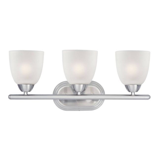 Maxim Lighting Axis 3 Light 21 inch Bath Vanity in Satin Nickel with Frosted Glass 11313FTSN