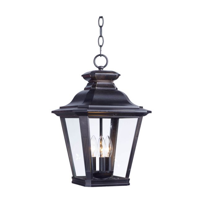 Maxim Lighting 1139CLBZ Knoxville 3 Light 11 inch Outdoor Hanging Lantern in Bronze with Clear Glass