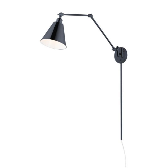 Maxim Lighting Library 1 Light 37 Inch Tall Wall Sconce in Black 12224BK
