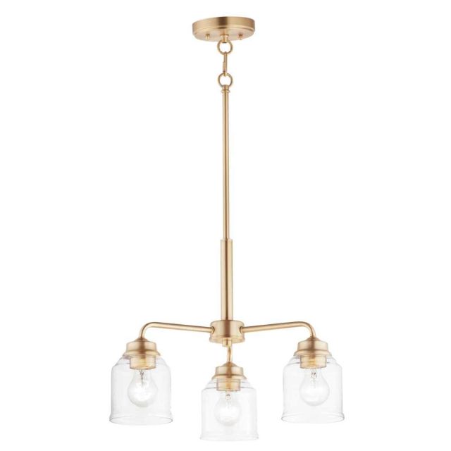 Maxim Lighting 12260CDHR Acadia 3 Light 20 inch Chandelier Convertible to Semi-Flush Mount in Heritage with Seedy Glass