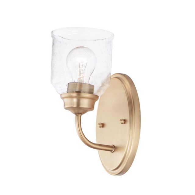 Maxim Lighting 12261CDHR Acadia 1 Light 11 inch Tall Wall Sconce in Heritage with Seedy Glass