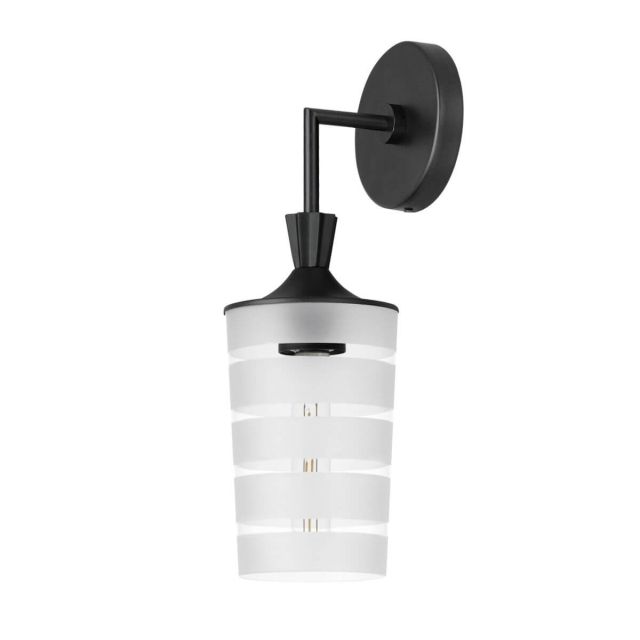 Maxim Lighting 12442CLFTBK Copacabana 1 Light 16 inch Tall Outdoor Wall Light in Black with Clear and Frost Glass